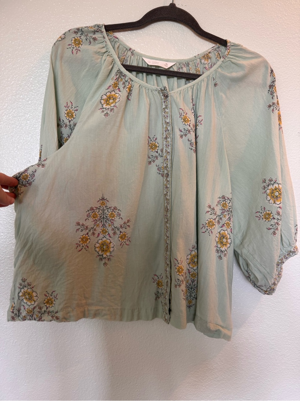 Lauren Conrad Women’s PL Blouse Romantic Prairie Career Office Summer Natural